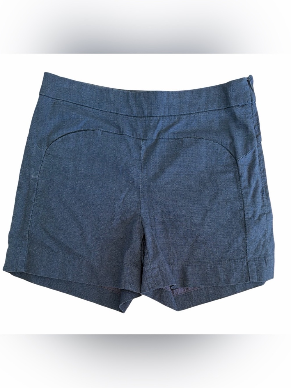 Anthropologie Navy High-Waist Tailored Shorts